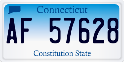 CT license plate AF57628