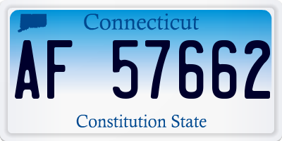 CT license plate AF57662