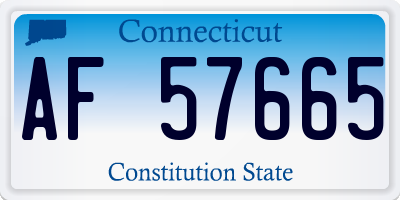 CT license plate AF57665
