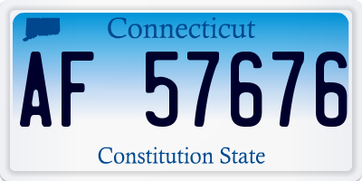 CT license plate AF57676