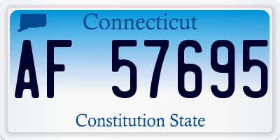 CT license plate AF57695