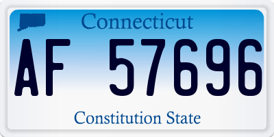 CT license plate AF57696