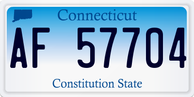 CT license plate AF57704