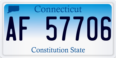 CT license plate AF57706