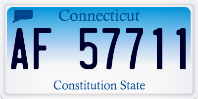 CT license plate AF57711