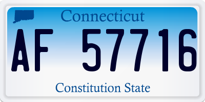 CT license plate AF57716