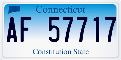 CT license plate AF57717