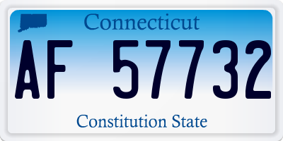 CT license plate AF57732