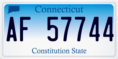 CT license plate AF57744