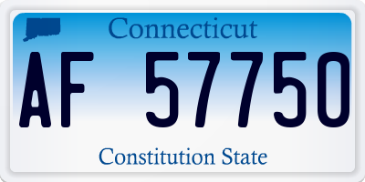 CT license plate AF57750