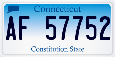CT license plate AF57752