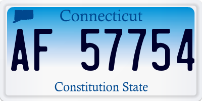 CT license plate AF57754