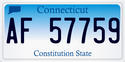 CT license plate AF57759