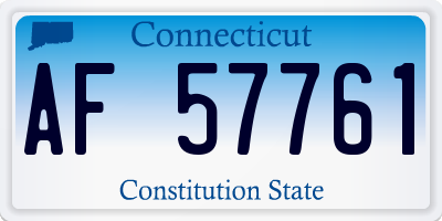 CT license plate AF57761