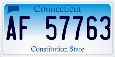 CT license plate AF57763