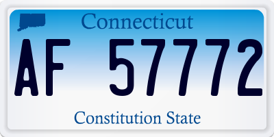 CT license plate AF57772