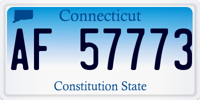 CT license plate AF57773