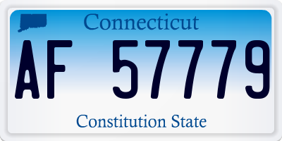 CT license plate AF57779