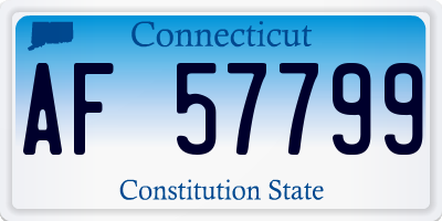 CT license plate AF57799
