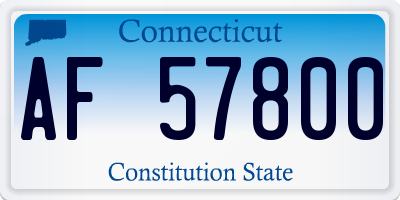 CT license plate AF57800