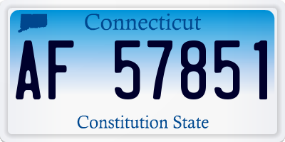 CT license plate AF57851