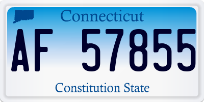 CT license plate AF57855