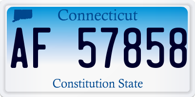 CT license plate AF57858