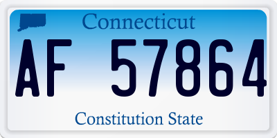 CT license plate AF57864