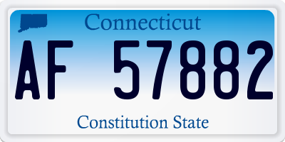 CT license plate AF57882