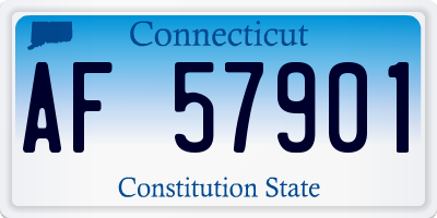 CT license plate AF57901