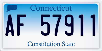 CT license plate AF57911