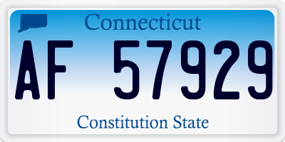 CT license plate AF57929
