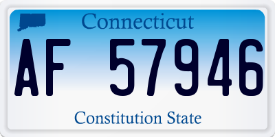 CT license plate AF57946