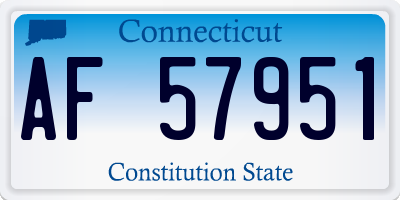 CT license plate AF57951