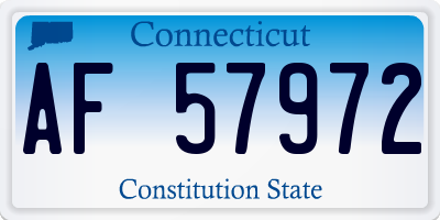CT license plate AF57972