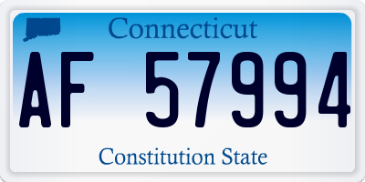 CT license plate AF57994