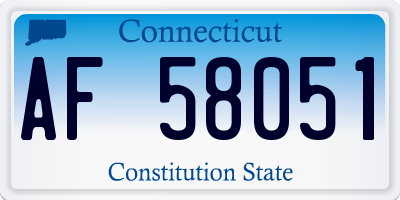 CT license plate AF58051