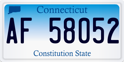 CT license plate AF58052