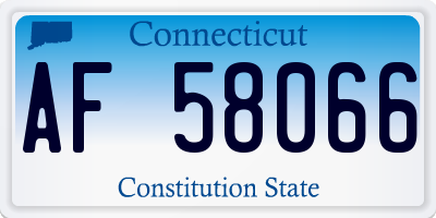 CT license plate AF58066