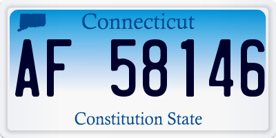 CT license plate AF58146