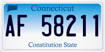 CT license plate AF58211