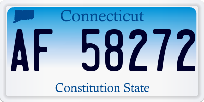 CT license plate AF58272