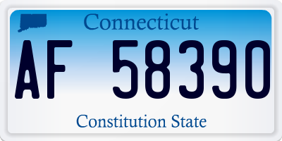 CT license plate AF58390