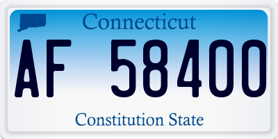 CT license plate AF58400