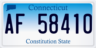 CT license plate AF58410