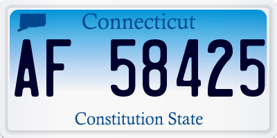 CT license plate AF58425