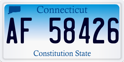 CT license plate AF58426