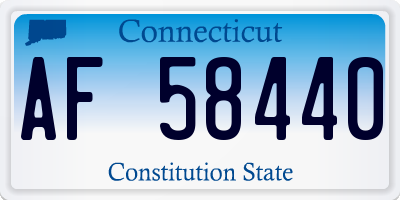 CT license plate AF58440