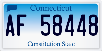 CT license plate AF58448