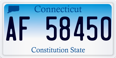 CT license plate AF58450